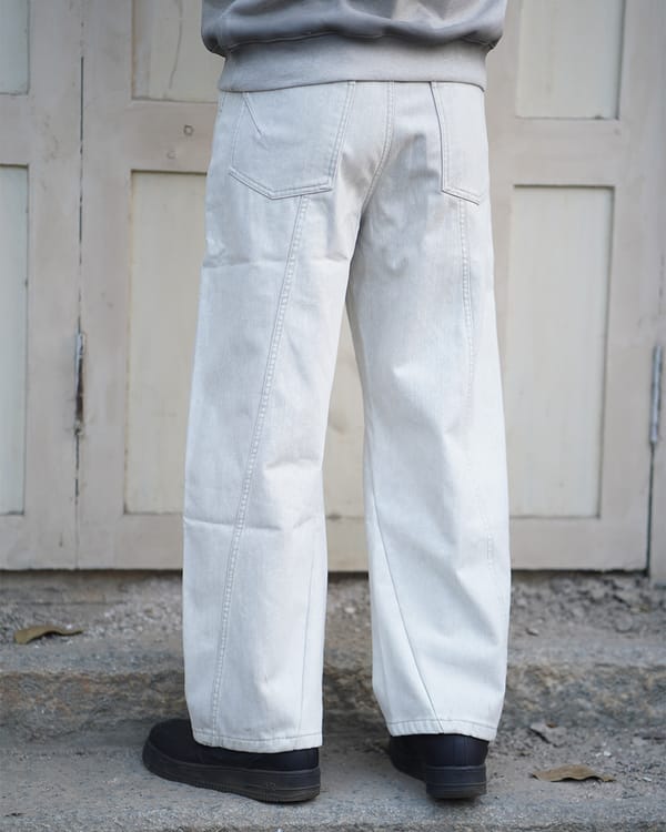 Uncool — Light Grey velvety cotton twill denim