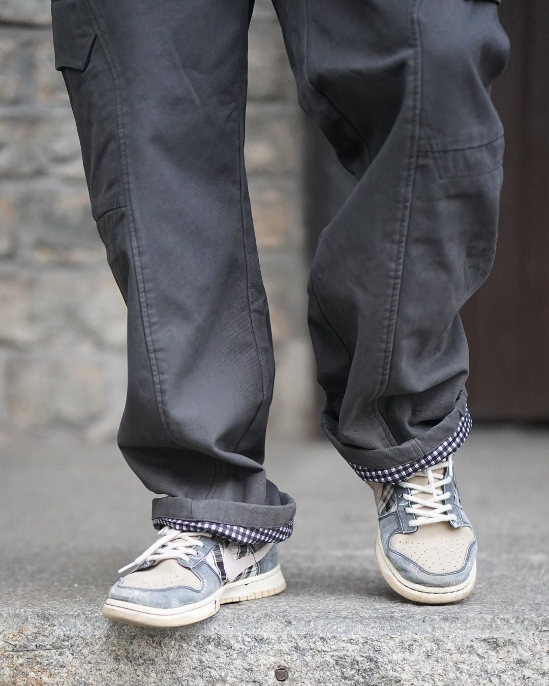Dark Grey cotton twill pants - image 2