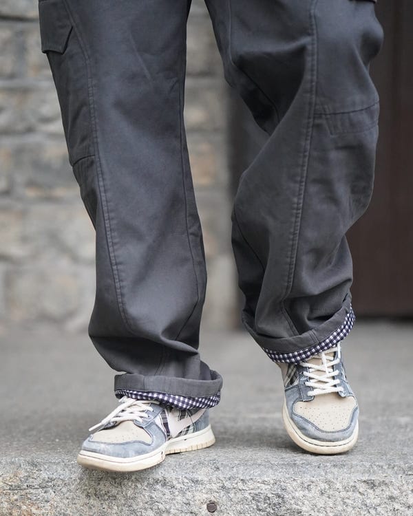 Uncool — Dark Grey cotton twill pants