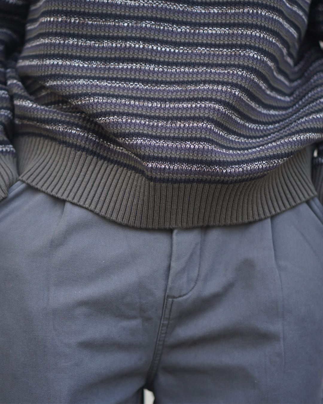 Dark Grey cotton twill pants - image 3