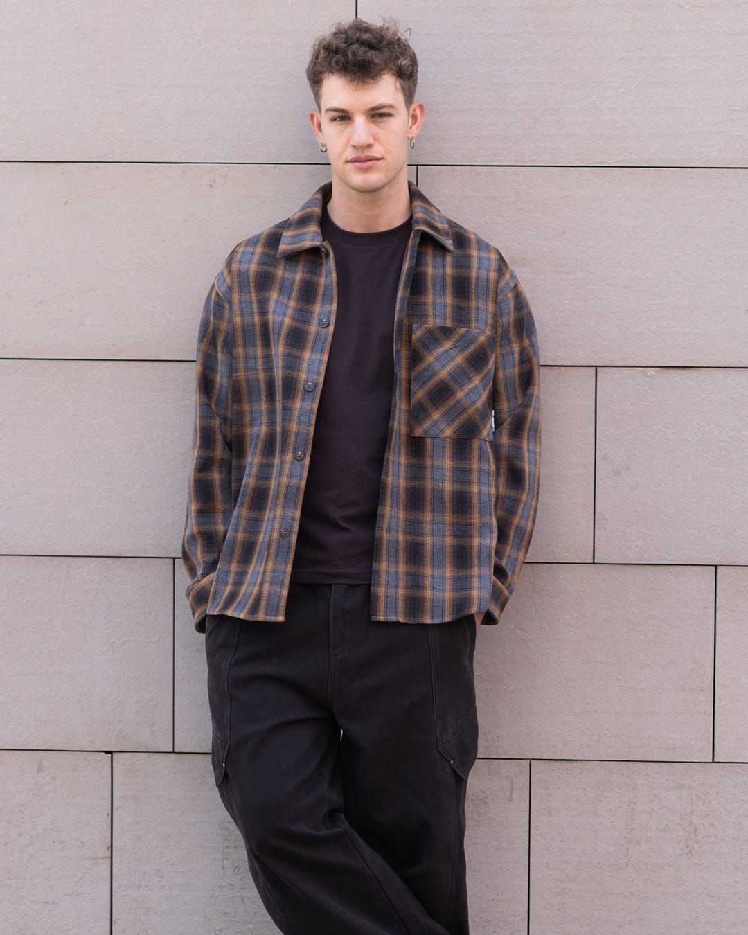 Mustard Flannel Shirt - image 1