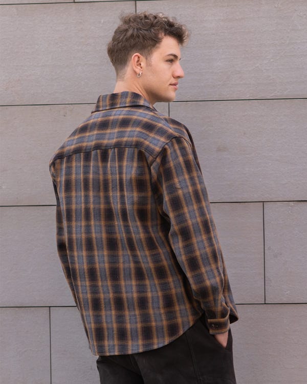 Uncool — Mustard Flannel Shirt