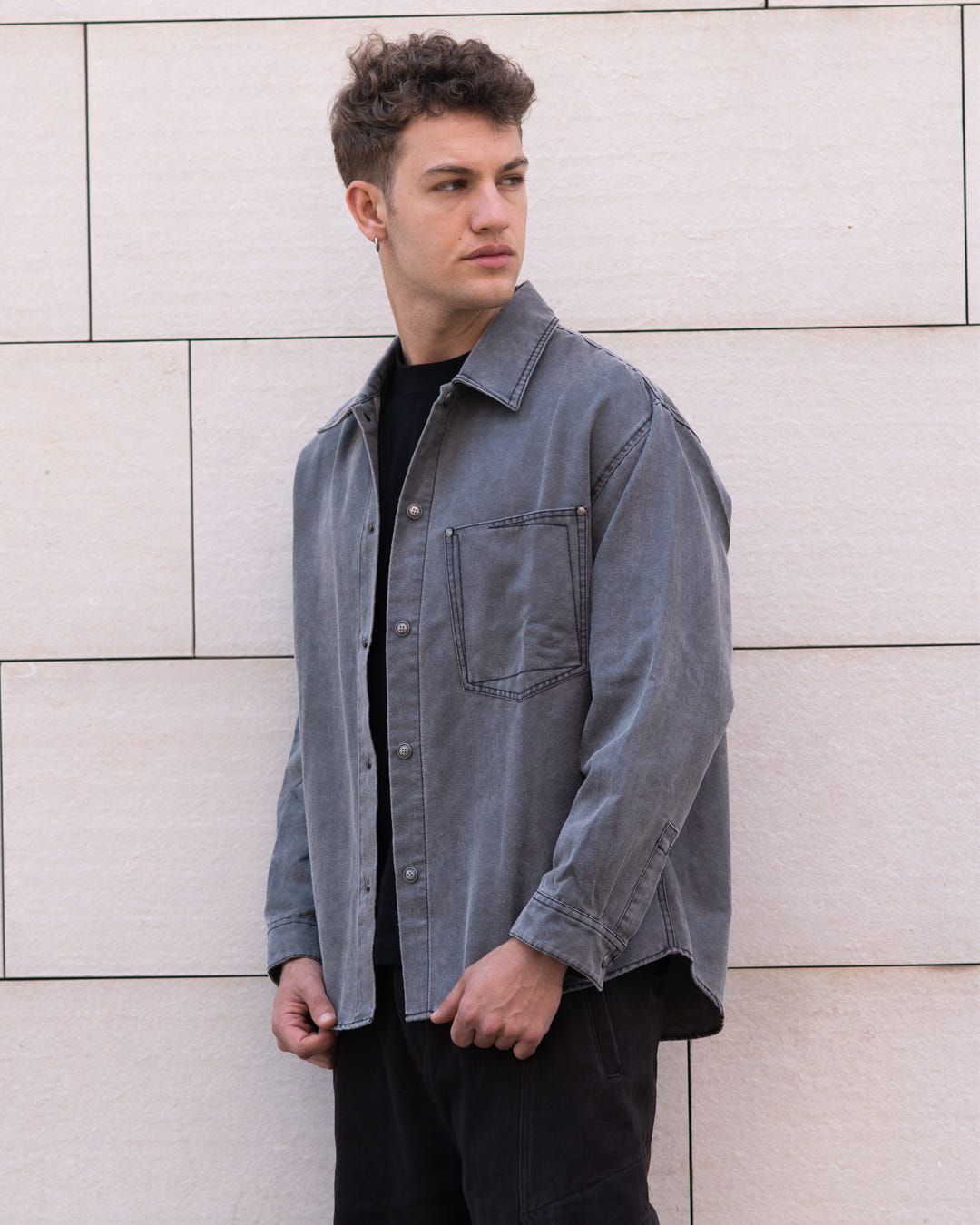 Cotton twill Denim Shirt - image 7