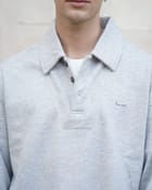 Heather Grey Layered rugby sweatshirt view 2