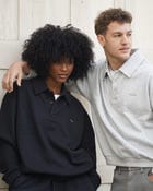 Heather Grey Layered rugby sweatshirt view 6