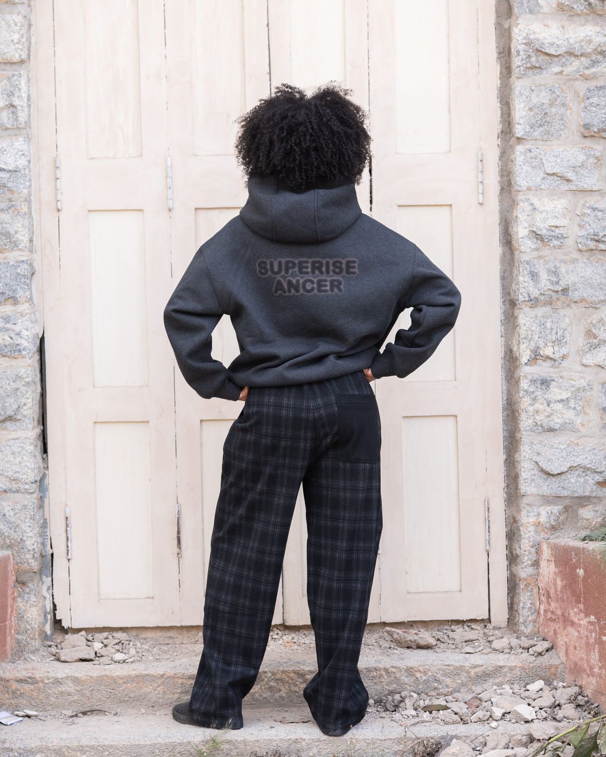 Velvety lined Anger hoodie - image 3