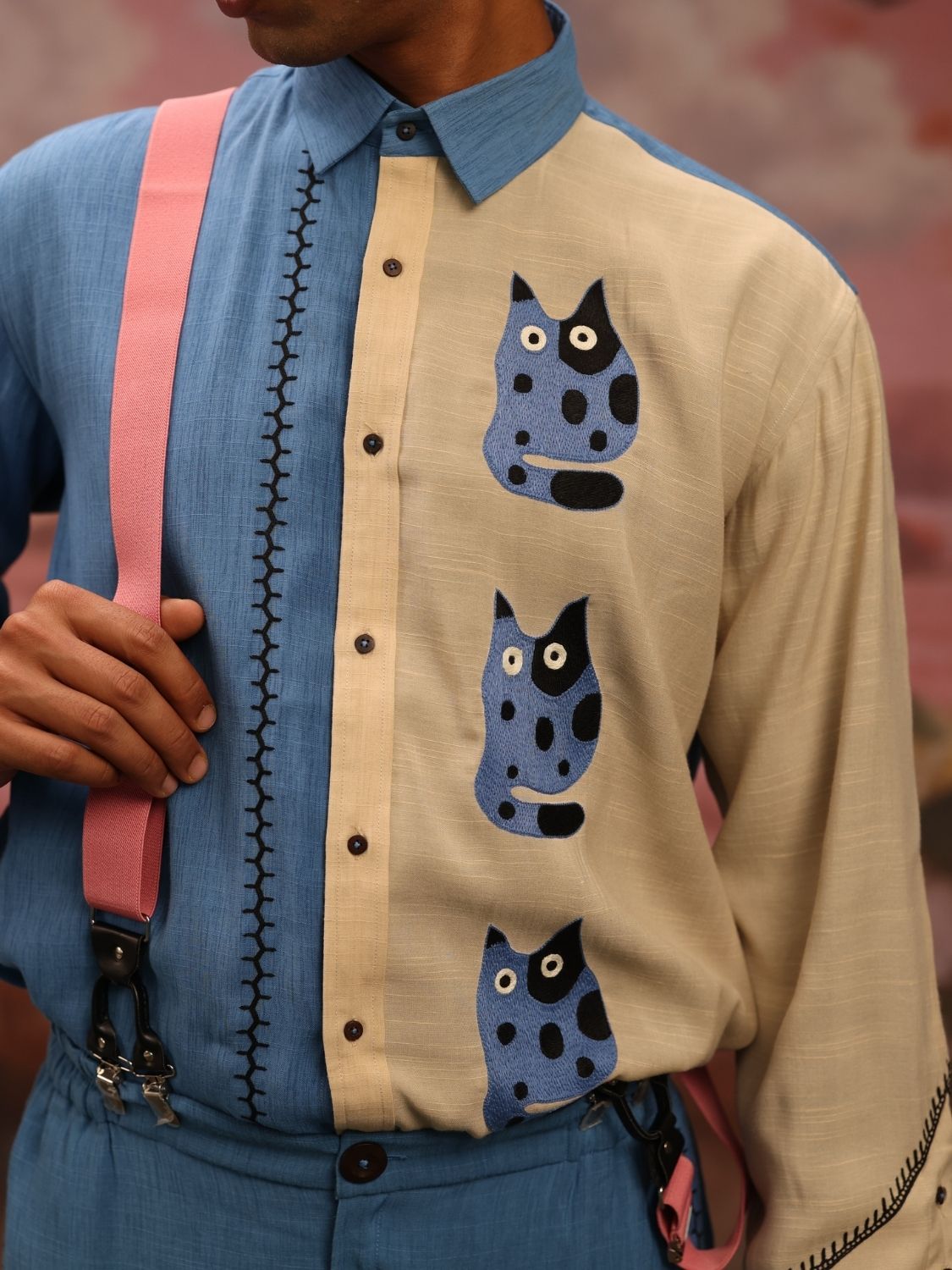Half and half: Cat mode shirt - image 4