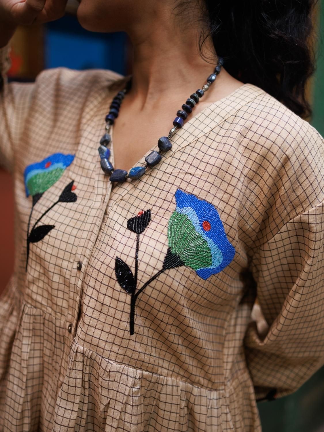 Blue Poppy Dress - image 2