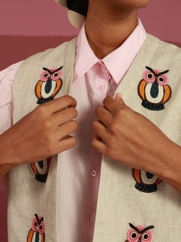 Winglore Studio — The Hooters Gilet (Beige)