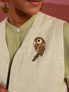 The Parakeet Gilet (Beige) view 3