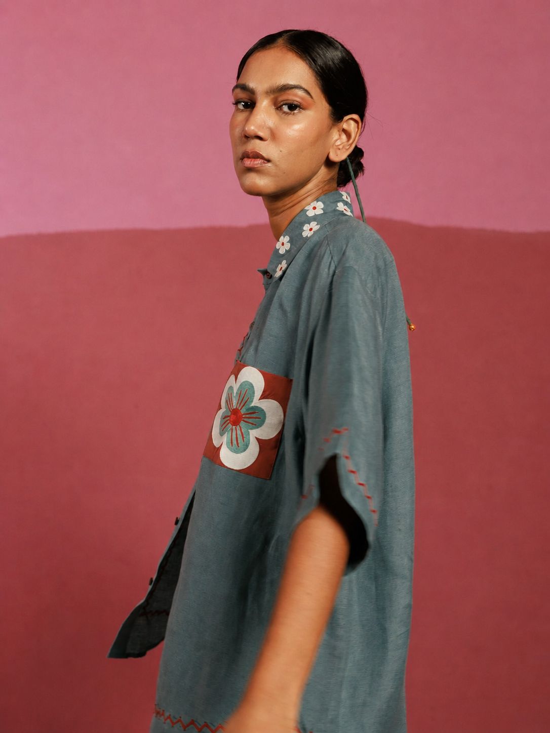 Drama in Gray Teal - image 2