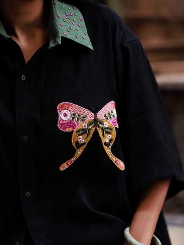 Winglore Studio — Collar Me Butterfly (Black)