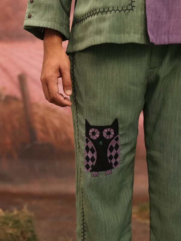 Winglore Studio — Wise but unstable pants (green edition)