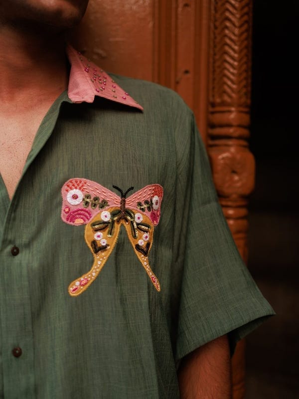 Winglore Studio — Collar Me Butterfly (Green)