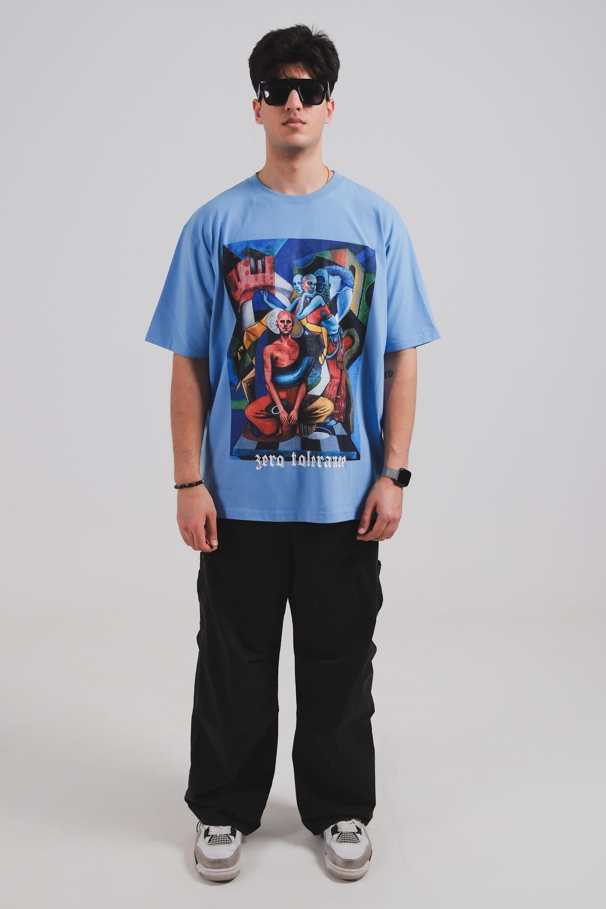 Sameera Sardana x Zero Tolerance London Blue Oversized T-shirt - image 1