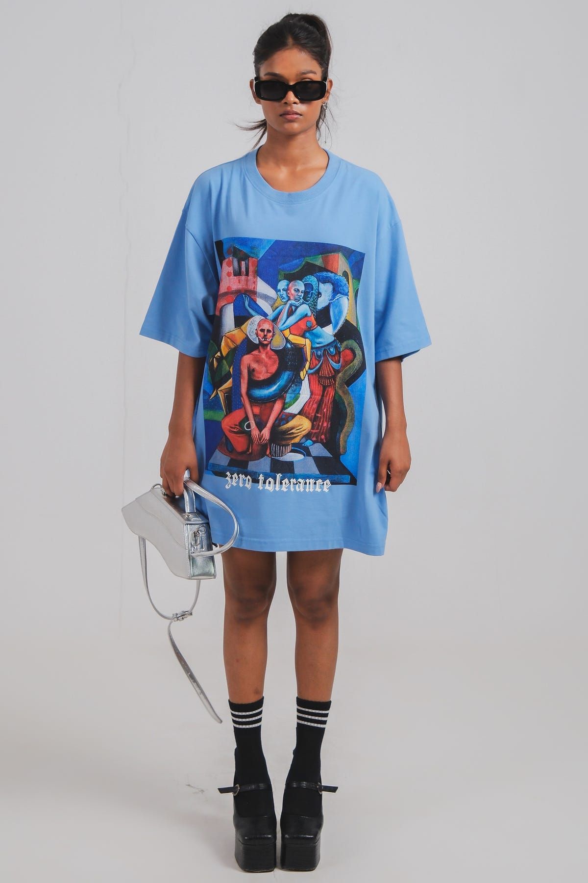Sameera Sardana x Zero Tolerance London Blue Oversized T-shirt - image 2