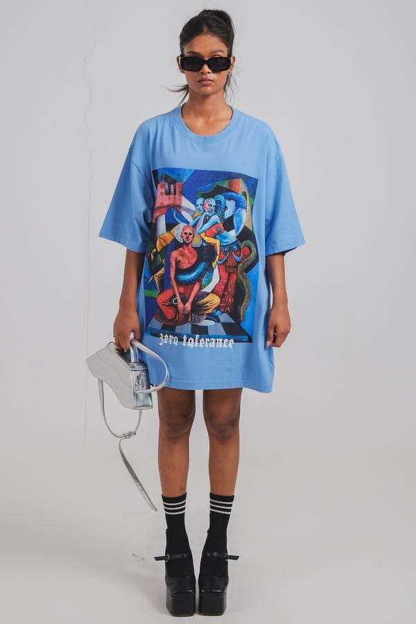 Zero Tolerance — Sameera Sardana x Zero Tolerance London Blue Oversized T-shirt