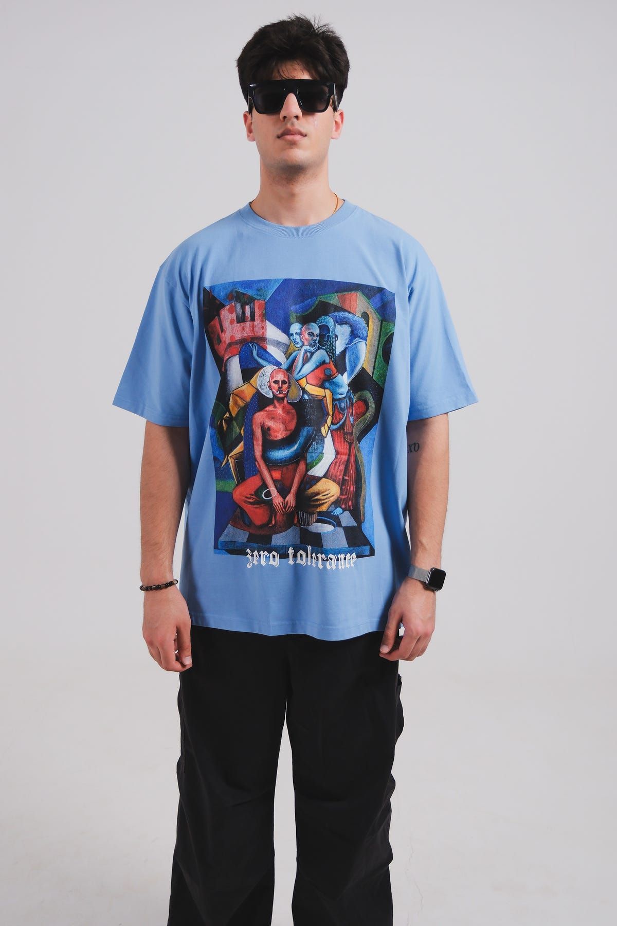 Sameera Sardana x Zero Tolerance London Blue Oversized T-shirt - image 10