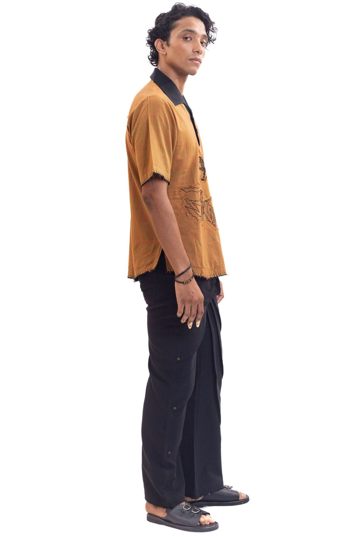 Layered handmade black pants (unisex) - image 4