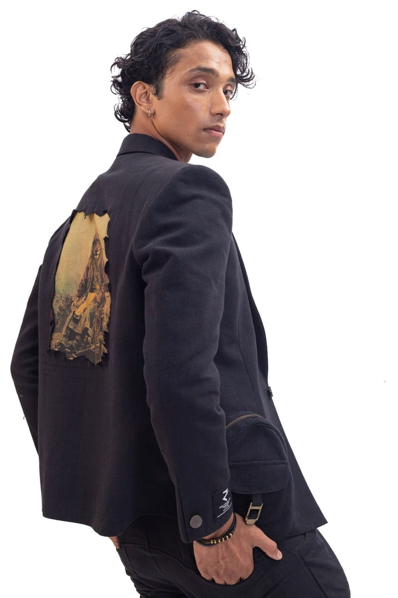 Black Narnia handmade blazer