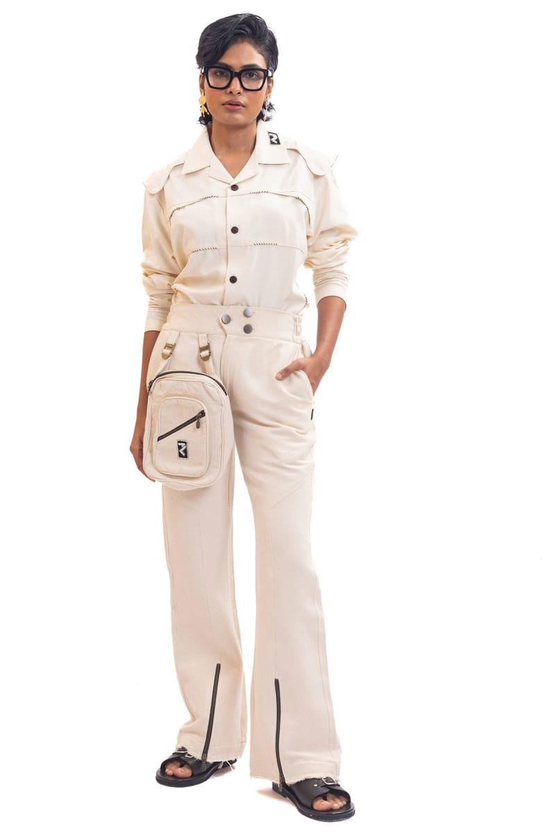 Heavy duty detachable bag handwoven pants