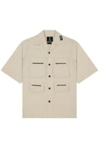White handmade cargo shirt (Unisex) view 3