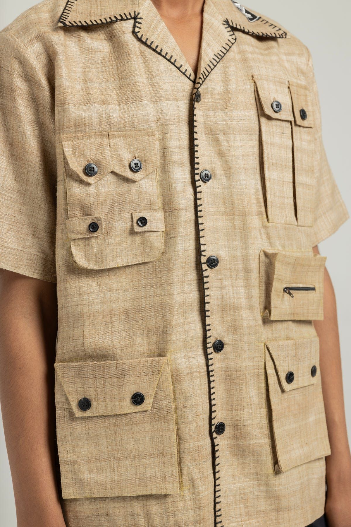 Bhagalpur Handmade Cargo Shirt - image 7