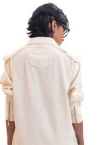 White handmade full sleeve unisex shirt view 5