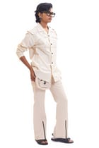 White handmade full sleeve unisex shirt view 6