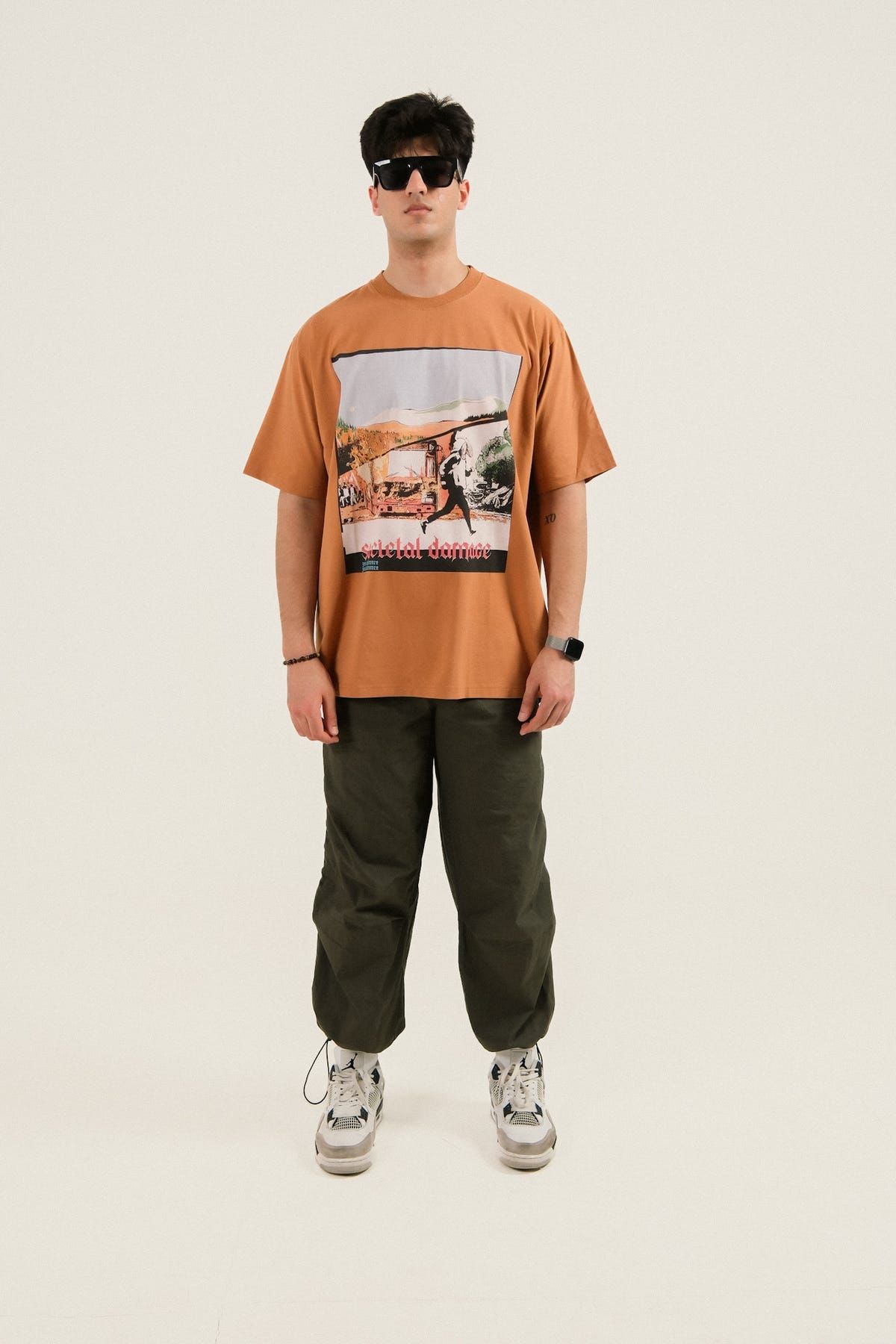 Societal Damage Vintage Brown T-shirt - image 2