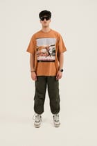 Societal Damage Vintage Brown T-shirt view 2