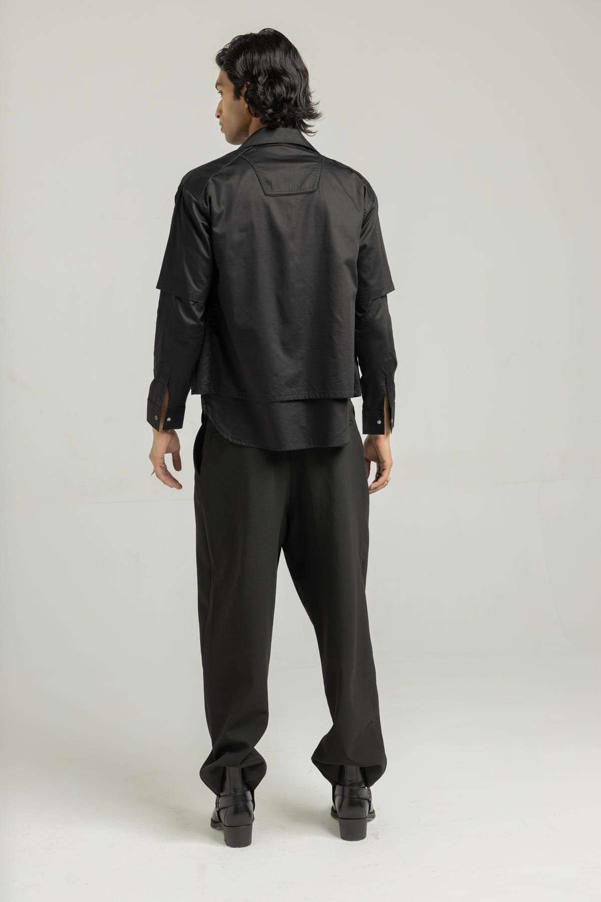 Black Awadhi Hand Made Shirt - image 6